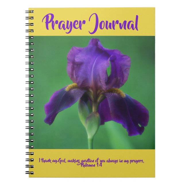 Royal Purple Iris Prayer Journal (Front)