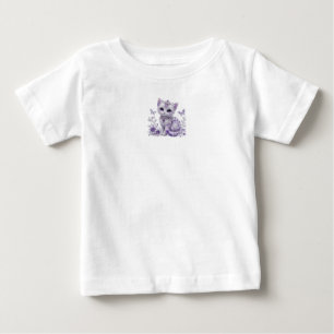 Royal Purple Jewelled Kitten Fantasy Baby T-Shirt