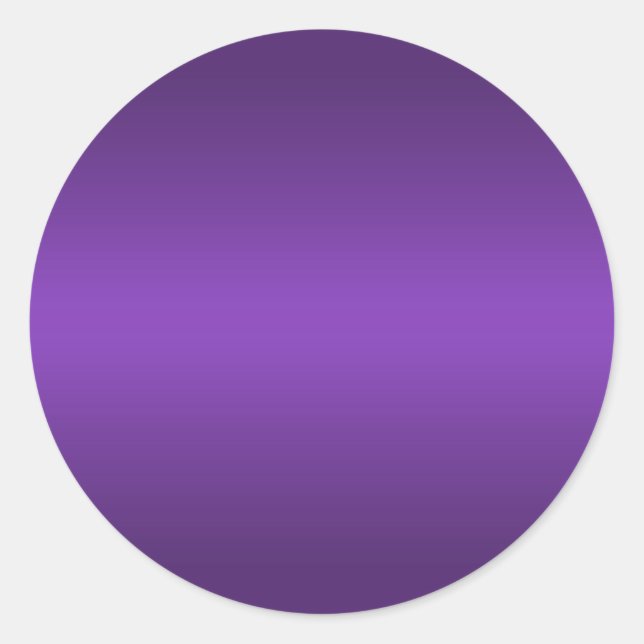 Royal Purple Light Gradient Blank Classic Round Sticker (Front)