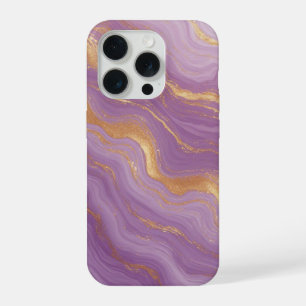 Royal Purple Marble Glow ✨ Gold Vein Luxury  iPhone 15 Pro Case