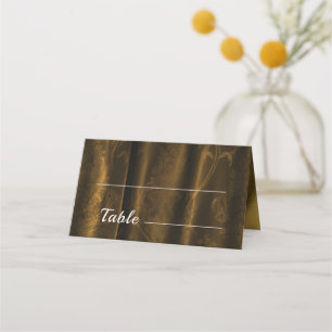 Royal Purple Masquerade Blank Lines Bronze Gold Place Card