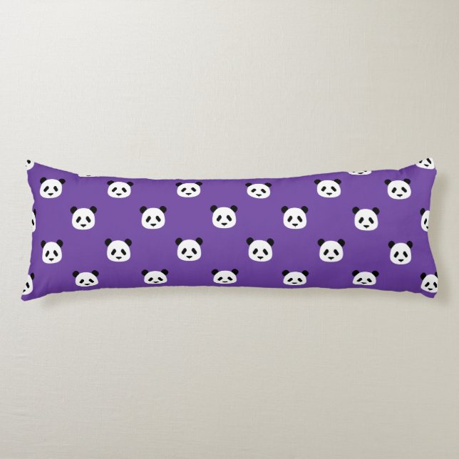 Royal Purple - Minimalist Panda Pattern Body Cushion (Front)