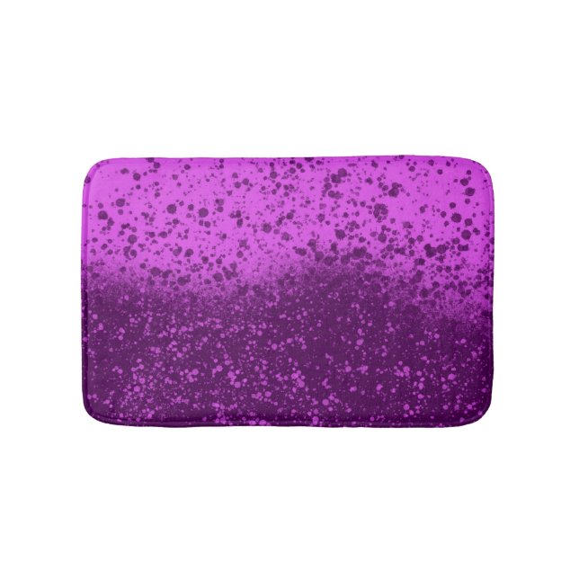 Royal Purple Monochromatic Splatter Bath Mat (Front)