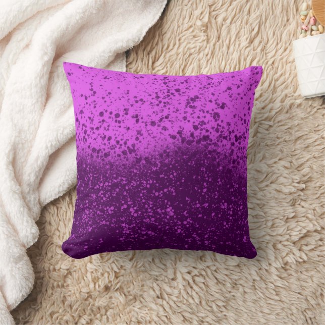 Royal Purple Monochromatic Splatter Cushion (Blanket)