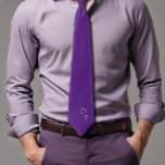 royal purple  - monogrammed tie<br><div class="desc">The royal purple  monogrammed necktie offers a classic and elegant look. Now you can easily customise it with your monogram. Designed by Alma Wad.</div>