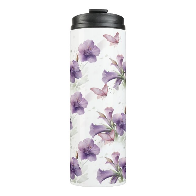 Royal Purple Petunia Tumbler (Front)