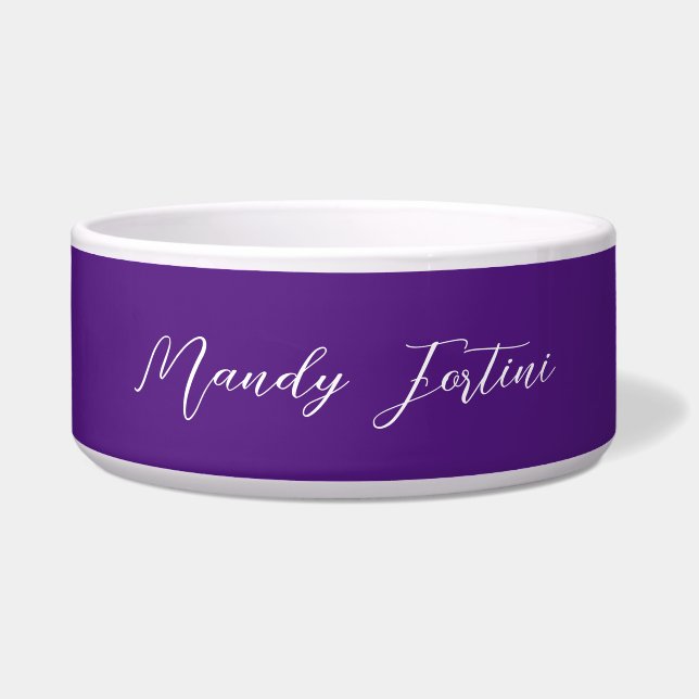 Royal Purple Plain Elegant Minimalist Calligraphy (Front)