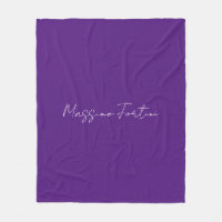 Royal Purple Plain Elegant Minimalist Calligraphy