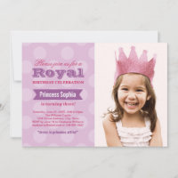 Royal Purple Princess Photo Girls Birthday