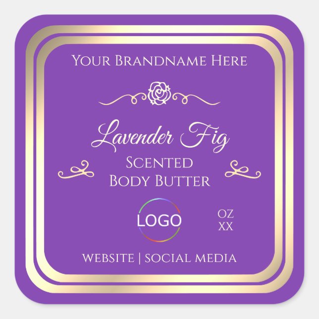 Royal Purple Product Label Gold Frame with Logo (Front)
