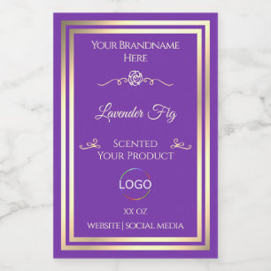 Royal Purple Product Label Gold Frame with Logo