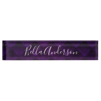 Royal Purple Quilted Elegant Chic Modern Trendy