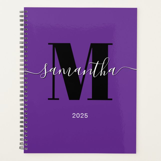 Royal Purple Signature Monogram 2025 Planner (Front)