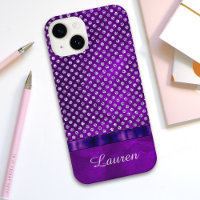 Royal Purple Silver Gem Pattern