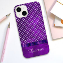 Royal Purple Silver Gem Pattern