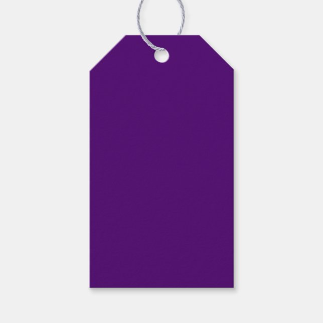 Royal purple (solid colour)  gift tags (Front)