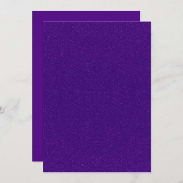Royal Purple Sparkle Flat Save The Date Card (Front/Back)