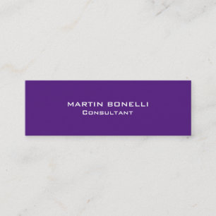 Royal Purple Special Unique Minimalist Chic Mini Business Card
