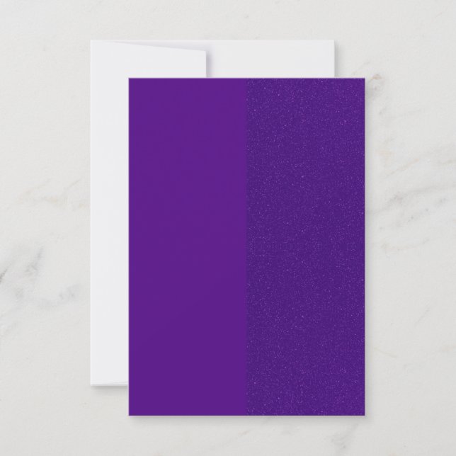 Royal Purple Split‑Glitter Response Card - Custom (Front)