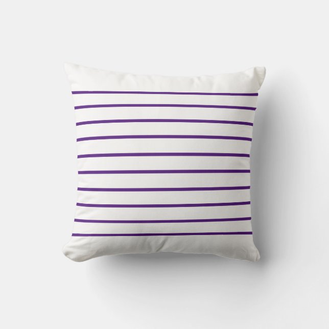 Royal Purple thin Stripes Cushion (Front)