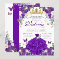 Royal Purple Violet Rose Butterfly Princess Quince