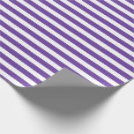 Royal Purple White Simple Horizontal Striped Wrapping Paper<br><div class="desc">Royal Purple and White Simple Horizontal Striped Wrapping Paper</div>