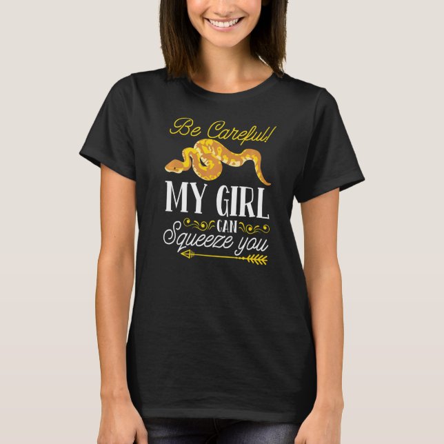 Royal Python Banana Ball Python Herpetologist T-Shirt (Front)