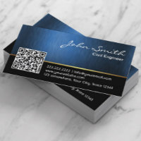 Royal QR code Civil Engineer Business Card