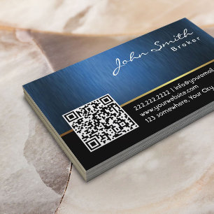 Royal QR code Real Estate Broker Business Card