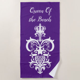 Royal Queen Beach Girl Crown Monarch Beach Towel