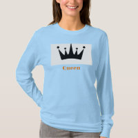 Royal Queen Crown Graphic Light Blue Colour Women