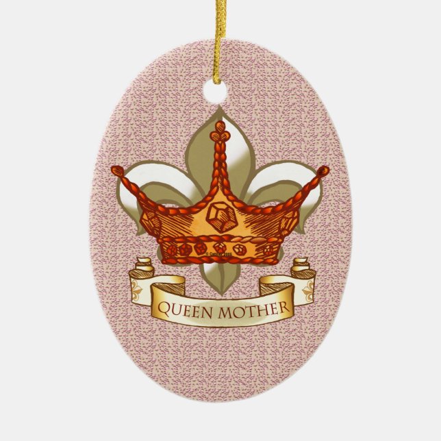 Royal Queen Mother   Ceramic Tree Decoration (Front)