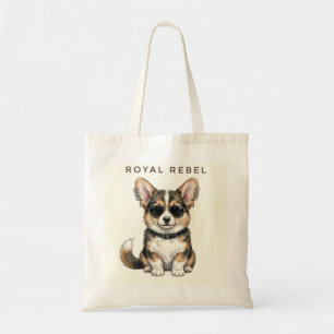 Royal Rebel Corgi-Cool Dog in Sunglasses Tote Bag