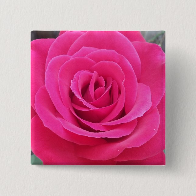 Royal Red Rose 15 Cm Square Badge (Front)