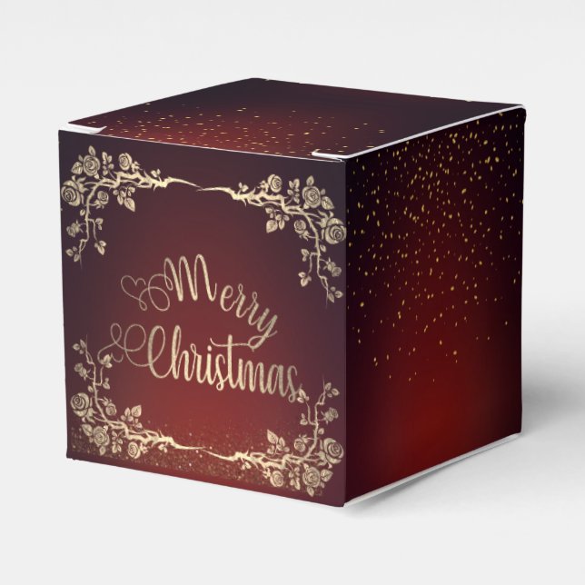 Royal Red Rose Christmas Gift Box (Front Side)