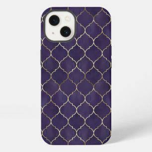 Royal Rhythms: Purple Andalusian Moroccan Geometry iPhone 13 Case