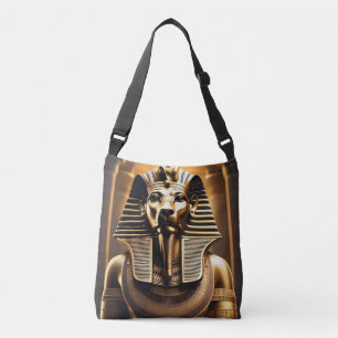 **"Royal Roar: The Golden Pharaoh Lion"** Crossbody Bag