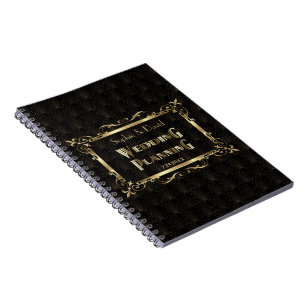 Royal Roaring 20s Gold Art Deco Wedding Planner Spiral Notebook