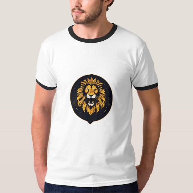 royal roaring pose of a lion T-Shirt (Front)