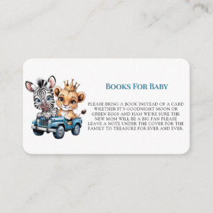 Royal Safari Ride Boy Books For Baby Enclosure Card