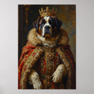 Royal Saint Bernard Portrait Poster