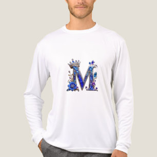 Royal Sapphire Crystal M Crown Monogram Tri-Blend Shirt
