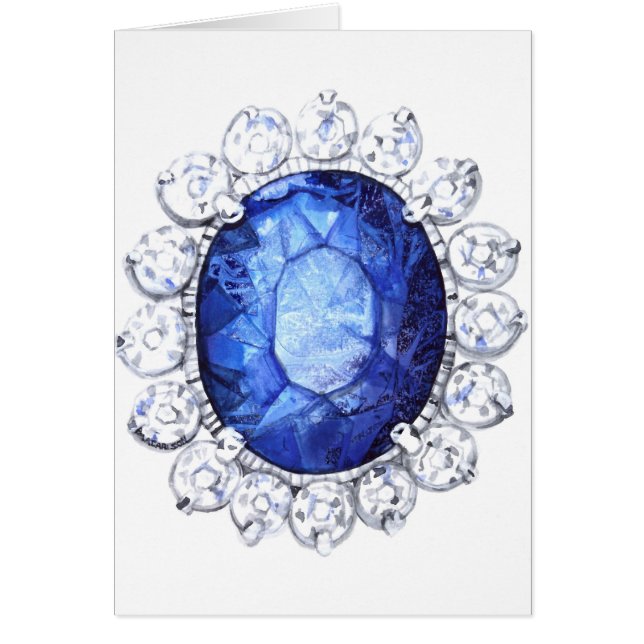 Royal Sapphire Original  Watercolor (Front)