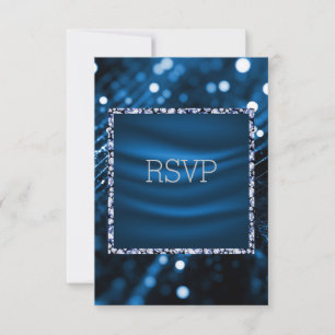 Royal satin and blue response card rsvp