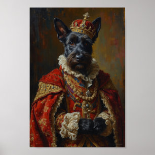 Royal Scottish Terrier Portrait Poster