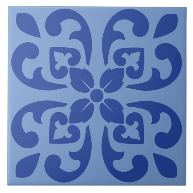 Royal Scroll Blossom Tile (Front)