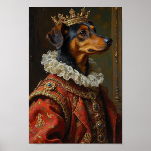 Royal Silken Windhound Portrait Poster