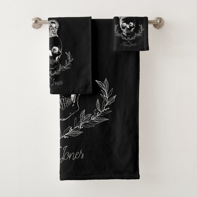 Royal Skull Bath Towel Set (Insitu)