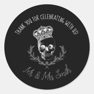 Royal Skull Classic Round Sticker