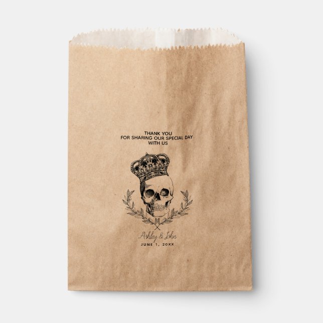 Royal Skull Wedding Favour Favour Bags (Front)